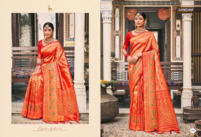 Sangam Saachi Silk Exclusive Designer Wear Wholesale Wedding Sarees
